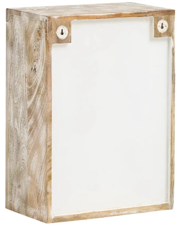 furniture-nabytek.cz - Masivní nástěnná skříňka Bitna z mangového dřeva, lakovaná, přírodní barva – 43×25×60 cm