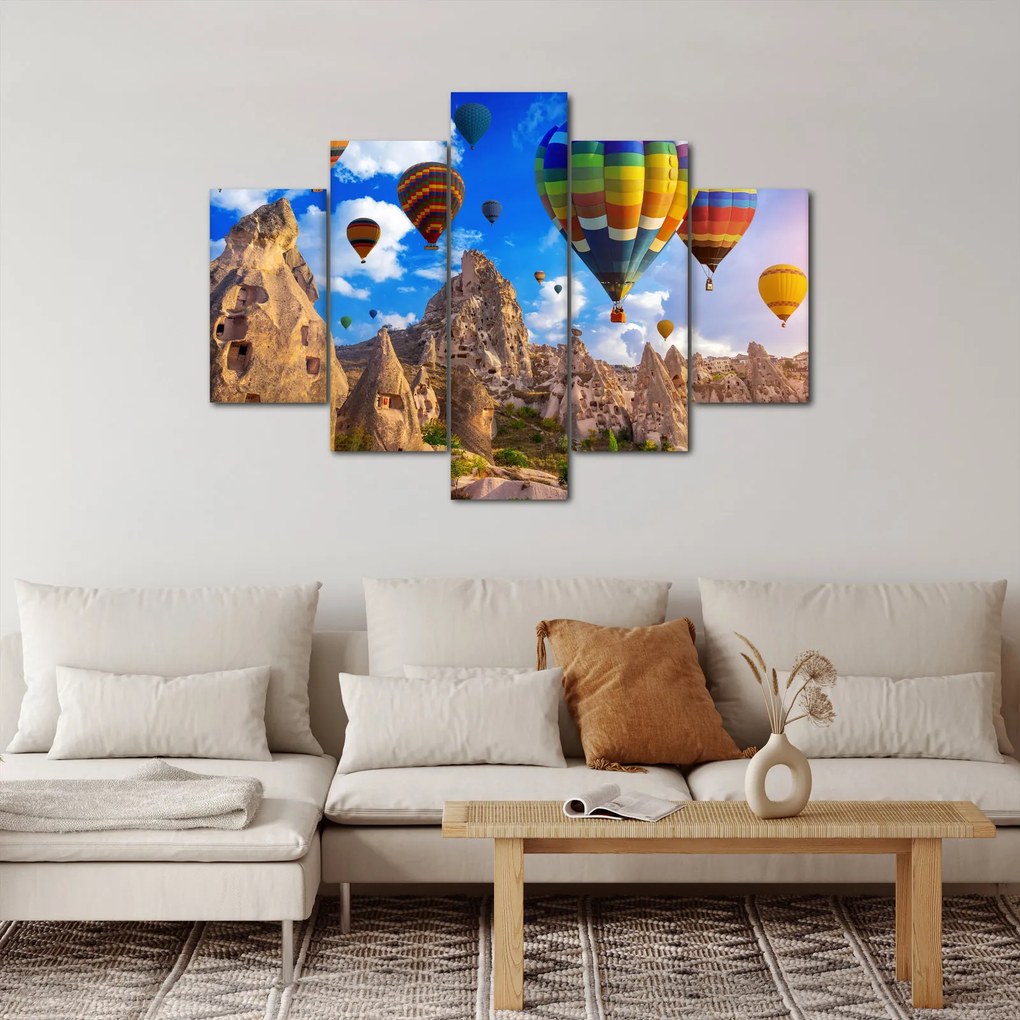 Obraz - Teplovzdušné balóny, Cappadocia, Turkey. (150x105 cm)