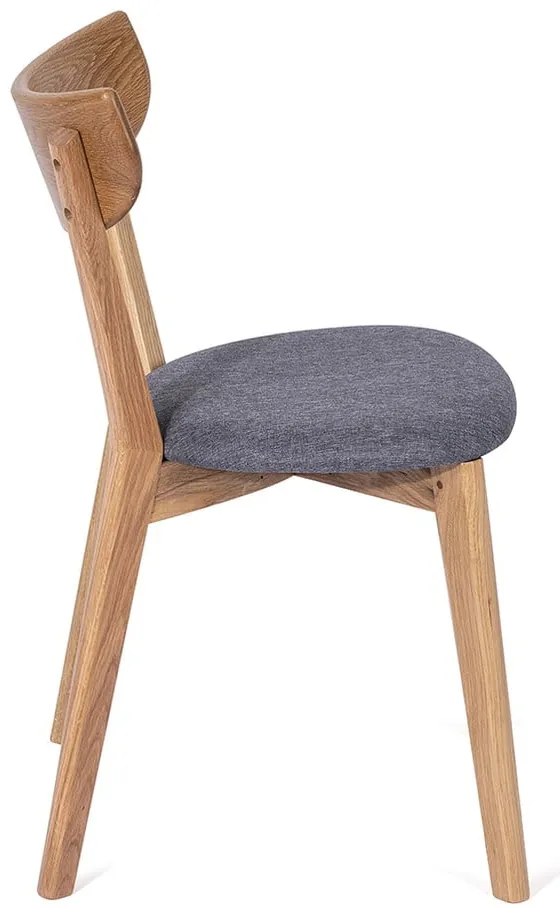 Jedálenská stolička z dubového dreva so šedým sedákom Arch - Bonami Essentials