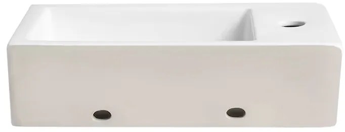 Erga India, keramické umývadlo na zavesenie/dosku 500x245x130 mm, biela lesklá, ERG-V03-YT-011-WH