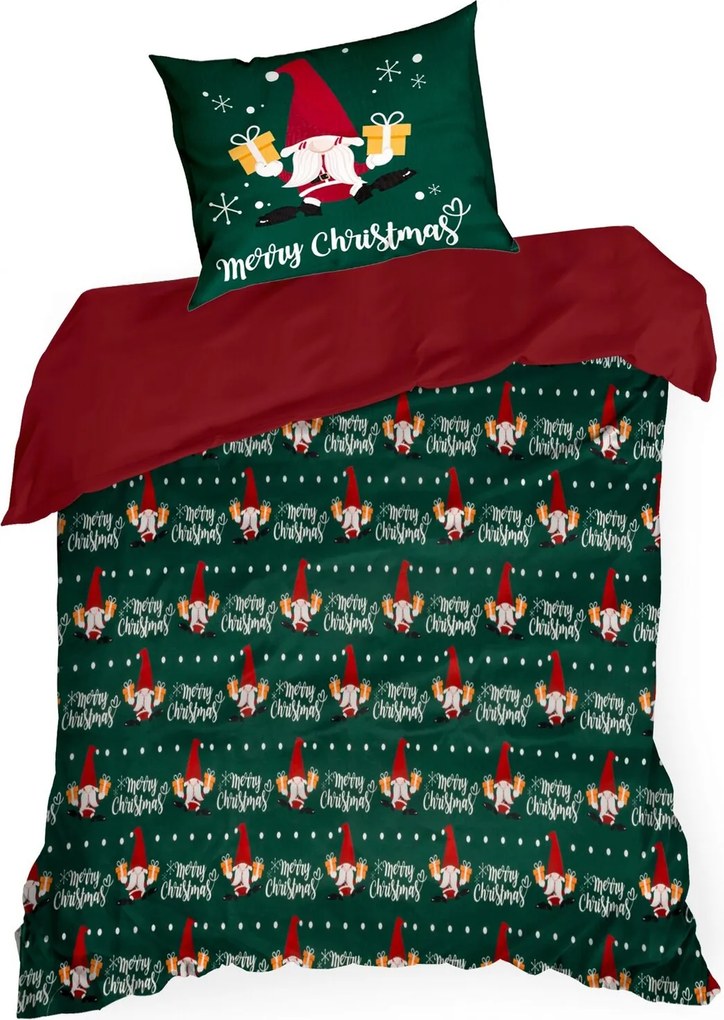 VIANOČNÉ OBLIEČKY Z MIKROVLÁKNA GALDOR 160X200 CM, 2 KS 70X80 CM VZOROVANÉ