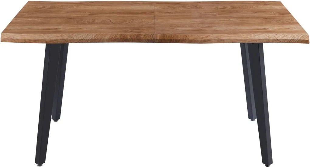 Vinino Jedálenský stôl VALENZO 160–200 × 90 cm – dub prírodný / čierna