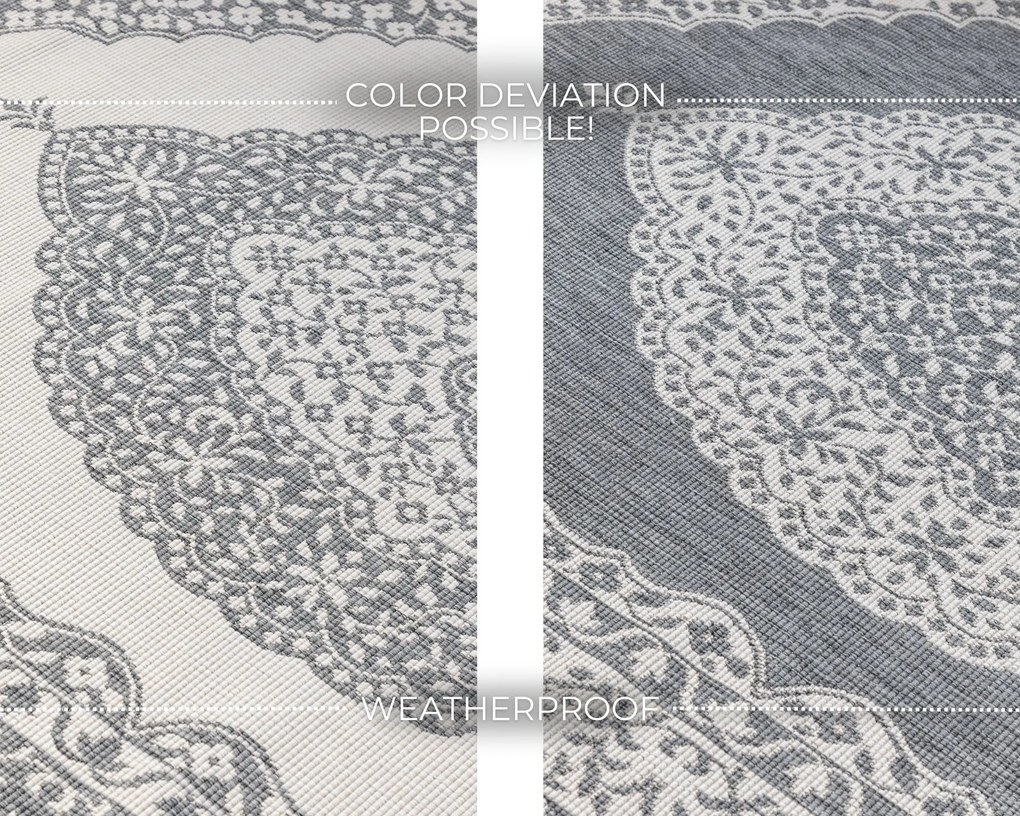 Kusový koberec Gemini 106023 Silver z kolekcie Elle – na von aj na doma, 80x150, šedá, chodba / predsieň, ELLE Decoration