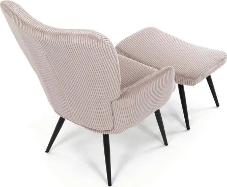 Kreslo ružové s podnožkou AK-L7285 PINK6
