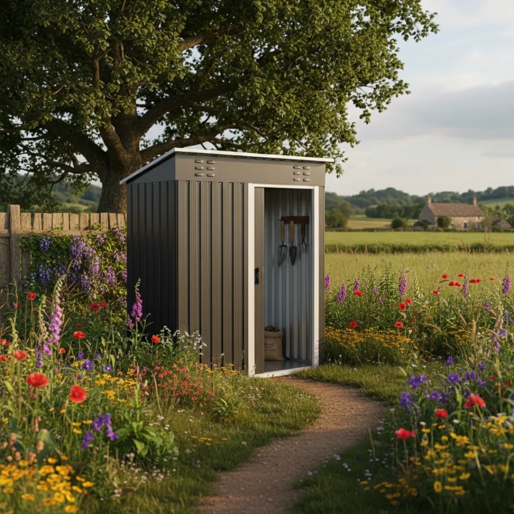 Záhradný domček na náradie M, 162x86x181cm, antracitová Jurhan