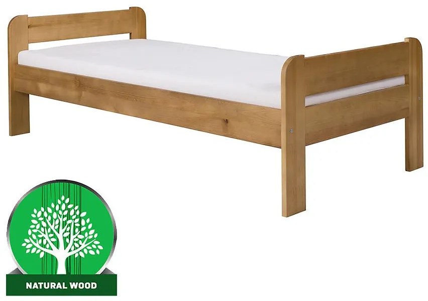 Posteľ Alex 90x200 borovica morená dub