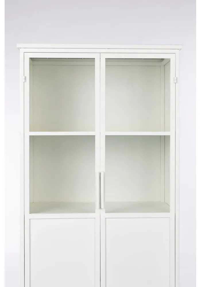 Biela kovová vitrína 35x150 cm Miya – White Label