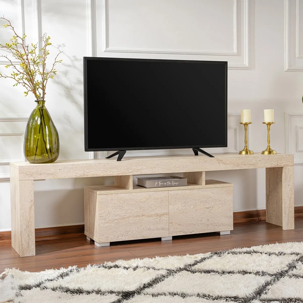 Televízny stolík Enclave Travertine