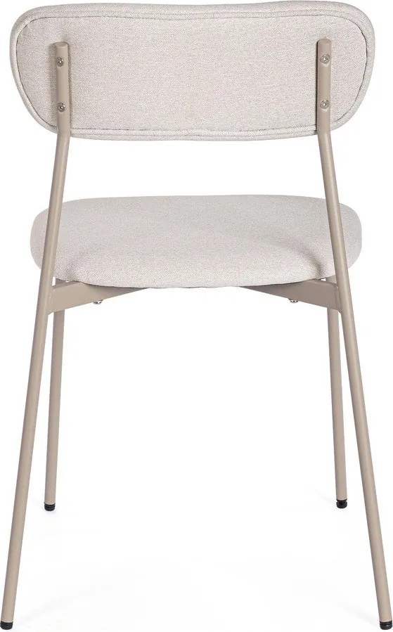 Taupe čalúnená jedálenská stolička Inka – Yes Everyday