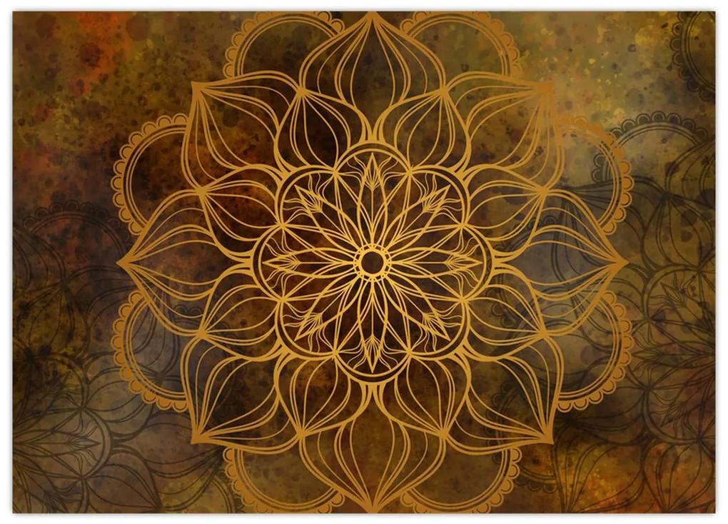 Sklenený obraz - Mandala radosti (70x50 cm)
