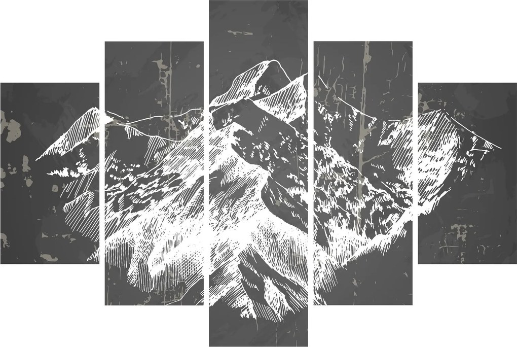 Obraz - Ilustrácie hôr (150x105 cm)
