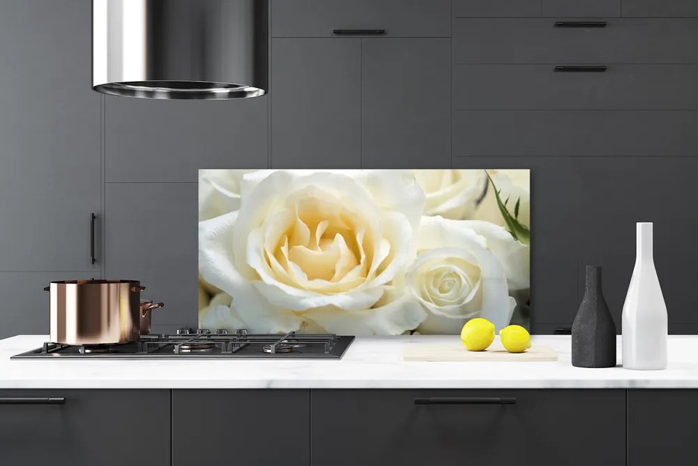 Nástenný panel  Ruže kvety 120x60 cm
