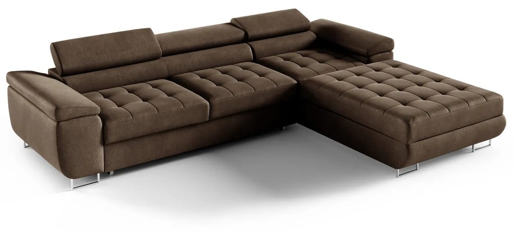 Rohová rozkladacia sedacia súprava 272 JENNY Sivá Vogue Ľavá