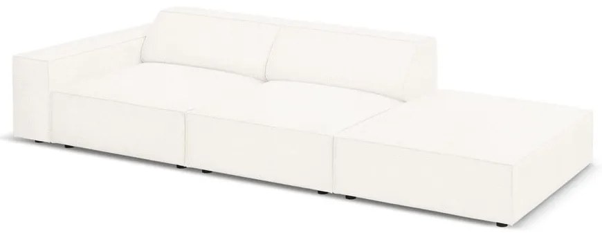 Béžová rohová pohovka z textílie bouclé (pravý roh) Jodie – Micadoni Home