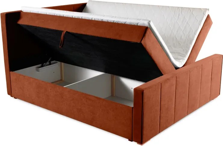 Boxspring posteľ RITA, 200x160, oranžová (pretty 9)