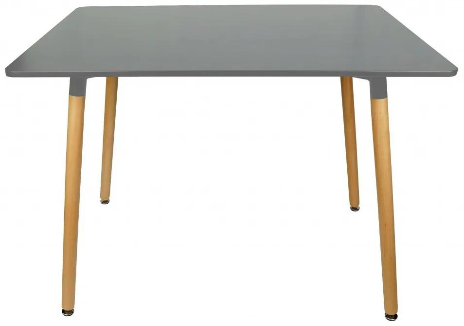 Sivý jedálenský set 1 + 4, stôl BERGEN 120 + stolička BALI MARK