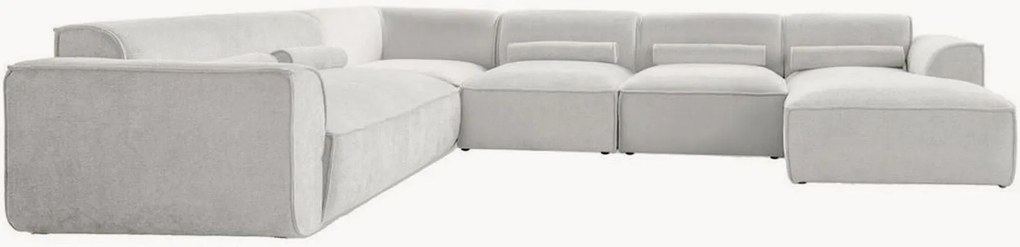 Ženilková modulárna panoramatická rohová pohovka Flex Felix (8-miestna)