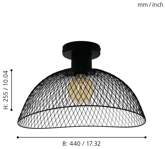 Eglo 43303 - Stropné svietidlo POMPEYA 1xE27/60W/230V