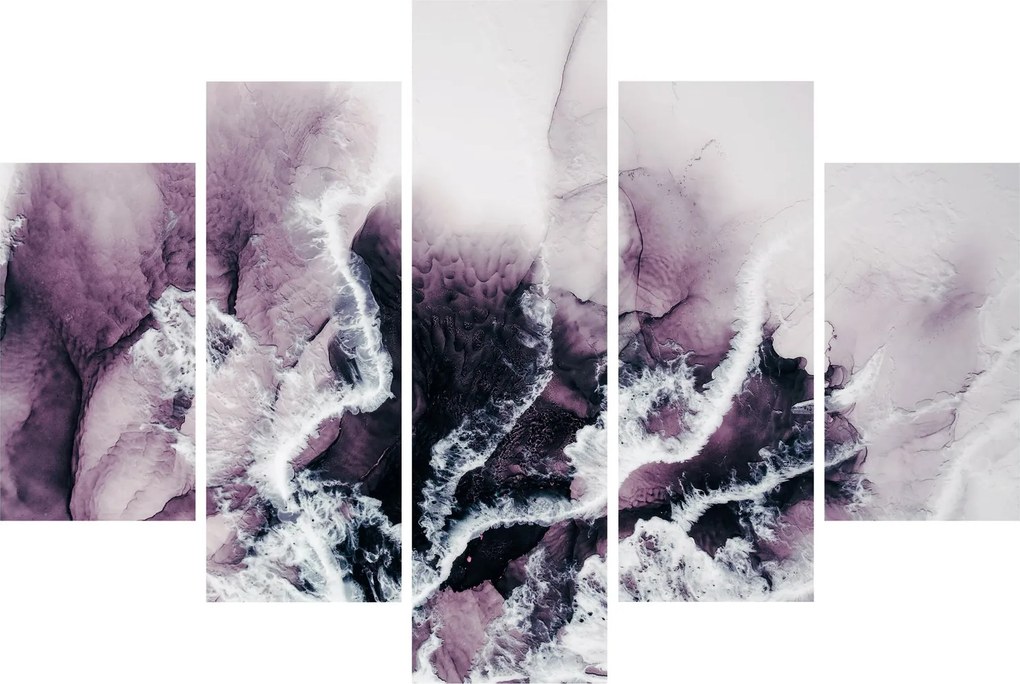 Obraz - Fialový mramor N⁰2 (150x105 cm)