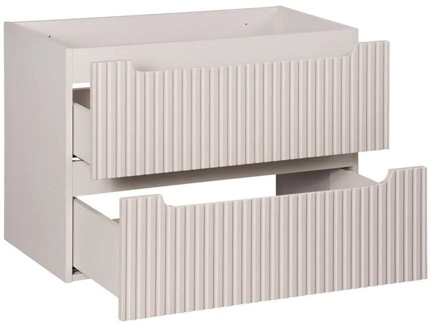 Kúpeľňová zostava Nova Cashmere 80 cm s umývadlom, doskou a skrinkami kašmírová