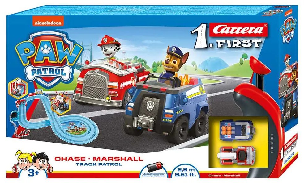 Autodráha Carrera FIRST Paw Patrol Track Patrol 2,9 m