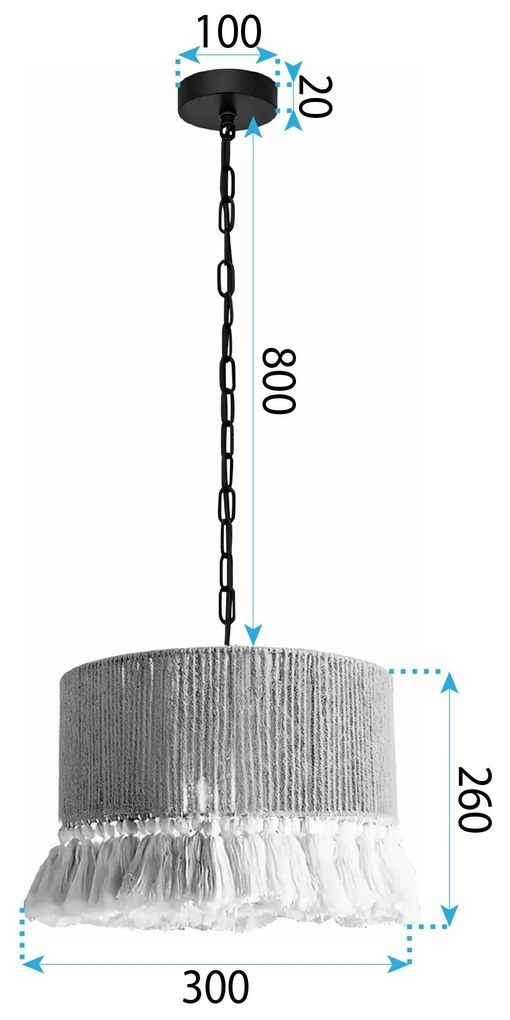 Toolight Toolight, stropné svietidlo 30cm, 1xE27, APP1736-1CP, čierna-hnedá, OSW-05122