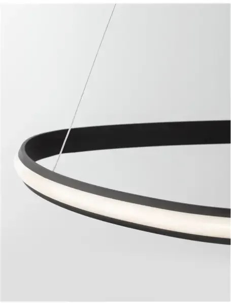 LED luster Aries 74 čierne