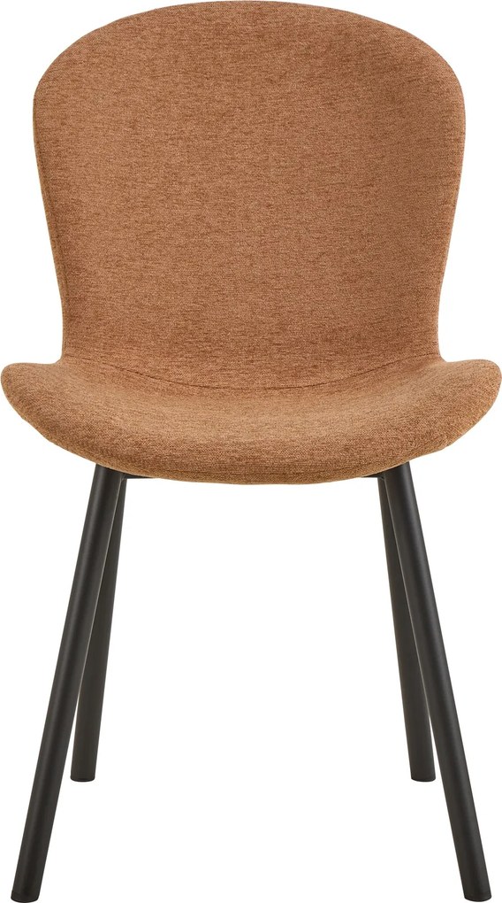 FIORA Terakota (tkanina Apia 272)/čierny rám - MODERNÁ ČALÚNENÁ STOLIČKA DO OBÝVAČKY/ JEDÁLNE LOFT