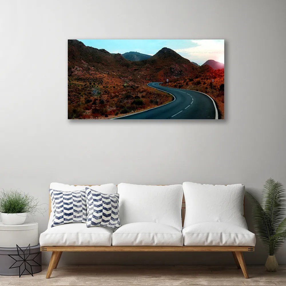 Obraz Canvas Cesta hory púšť 140x70 cm