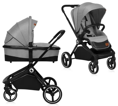 Lionelo - Kombinovaný kočík 2v1 MIKA Grey Stone