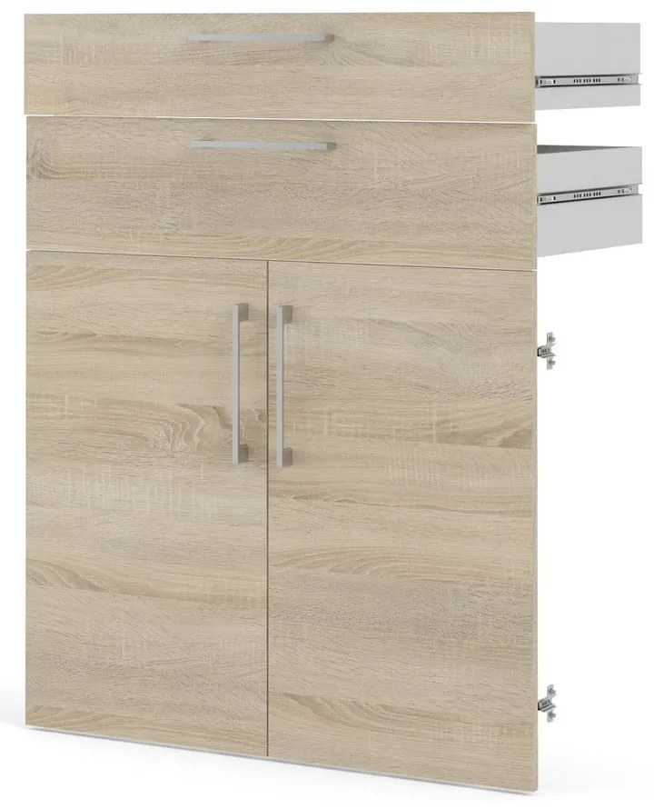 Komponent pre modulárny policový systém v dekore duba v prírodnej farbe 84x105 cm Prima – Tvilum