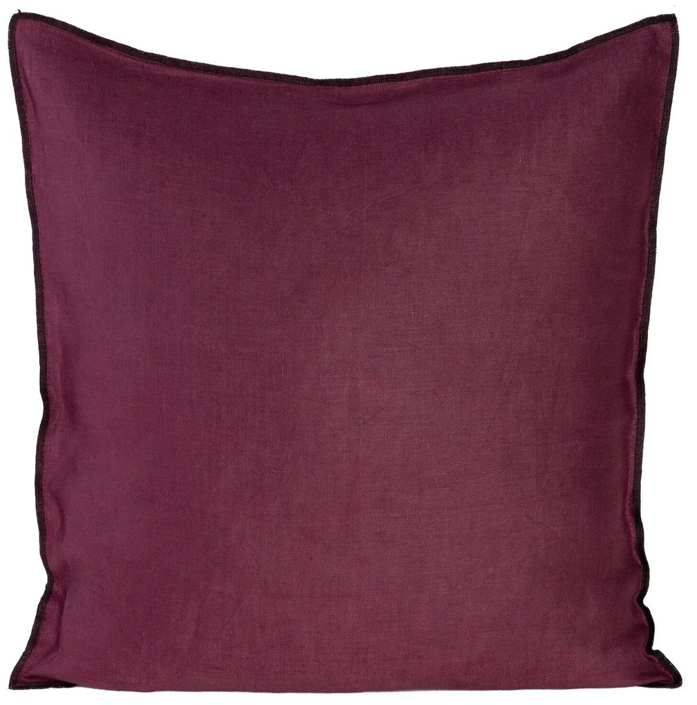 DEKORAČNÁ OBLIEČKA NA VANKÚŠ LEN5 45X45 CM BORDOVÁ