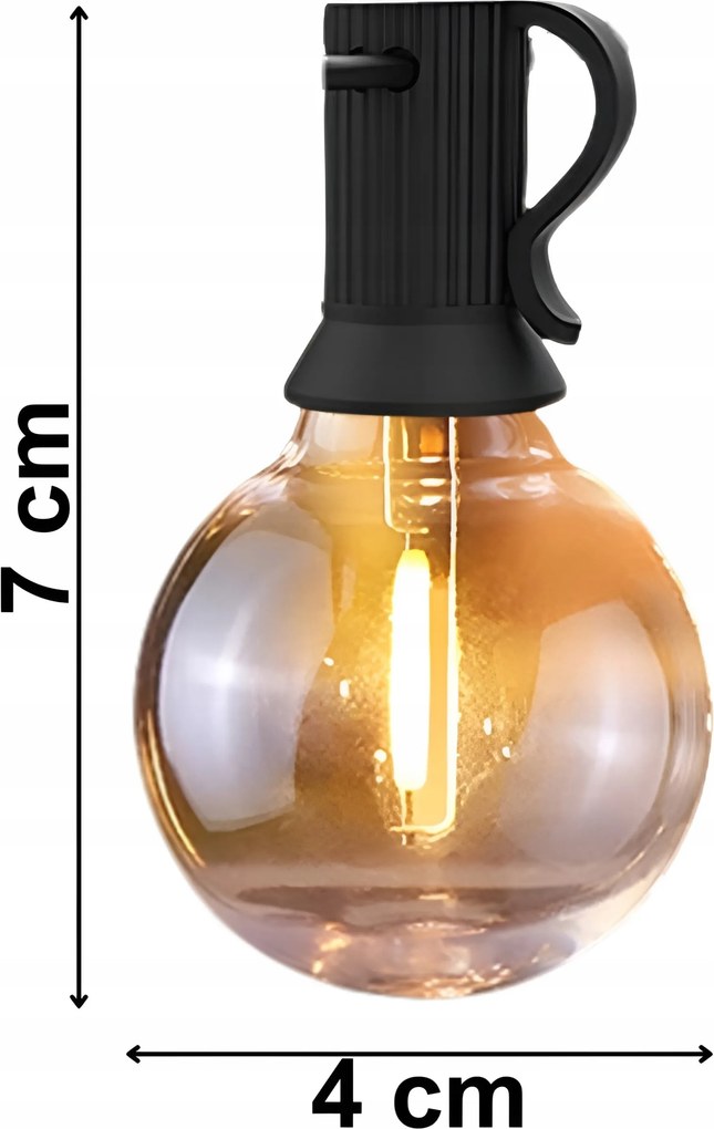 TRENDIE Záhradná svetelná girlanda 36 LED teplá biela 20m