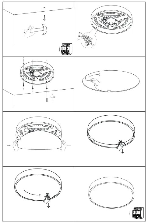 TOP LIGHT Svetlo nástenné-stropné Metal 40C RC, Čierna