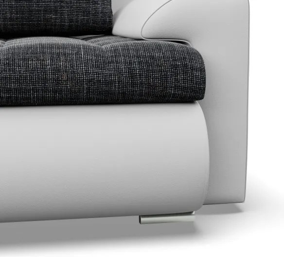 Sedacia súprava FORESTA ULL v tvare U popolová / biela