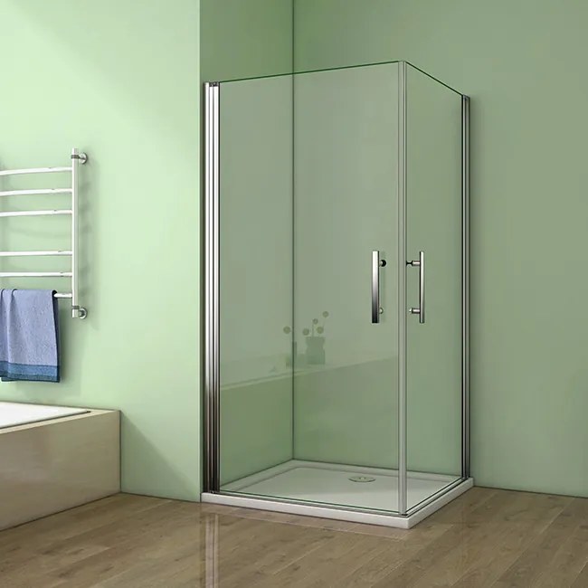 Sprchovací kút MELODY A4 90 cm s dvoma jednokrídlovými dverami vrátane sprchovej vaničky
