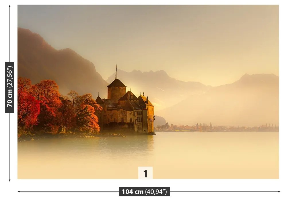 Fototapeta Vliesová Montreux hrad 250x104 cm