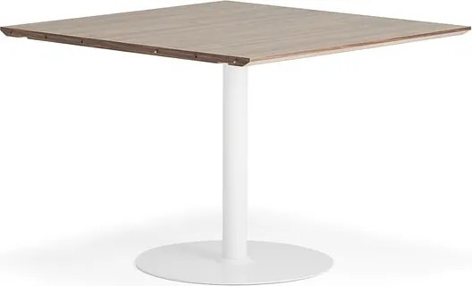 Stôl METRIC, stredná sekcia, 1000X1000x720 mm, biela/orech