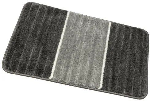 Sada kúpeľňových koberčekov COMO sivá / krémová, pruhy