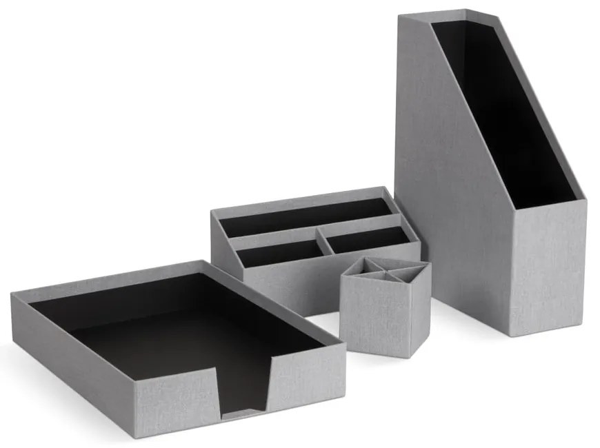 Kartónové organizéry v súprave 4 ks Hugo Canvas Paper Laminate – Bigso