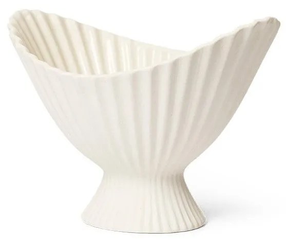 ferm Living Misa na ovocie Fountain kamenina bílá 19 x 13 cm