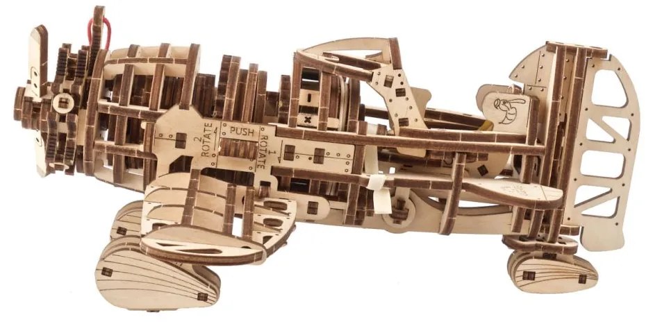 Ugears 3D mechanické puzzle Lietadlo Mad Hornet 354 ks