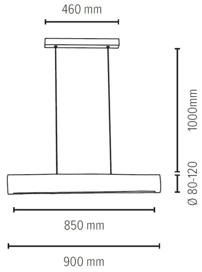 Spot-Light 69480104 - LED Stmievateľný luster na lanku LUCAS LED/25,5W/230V