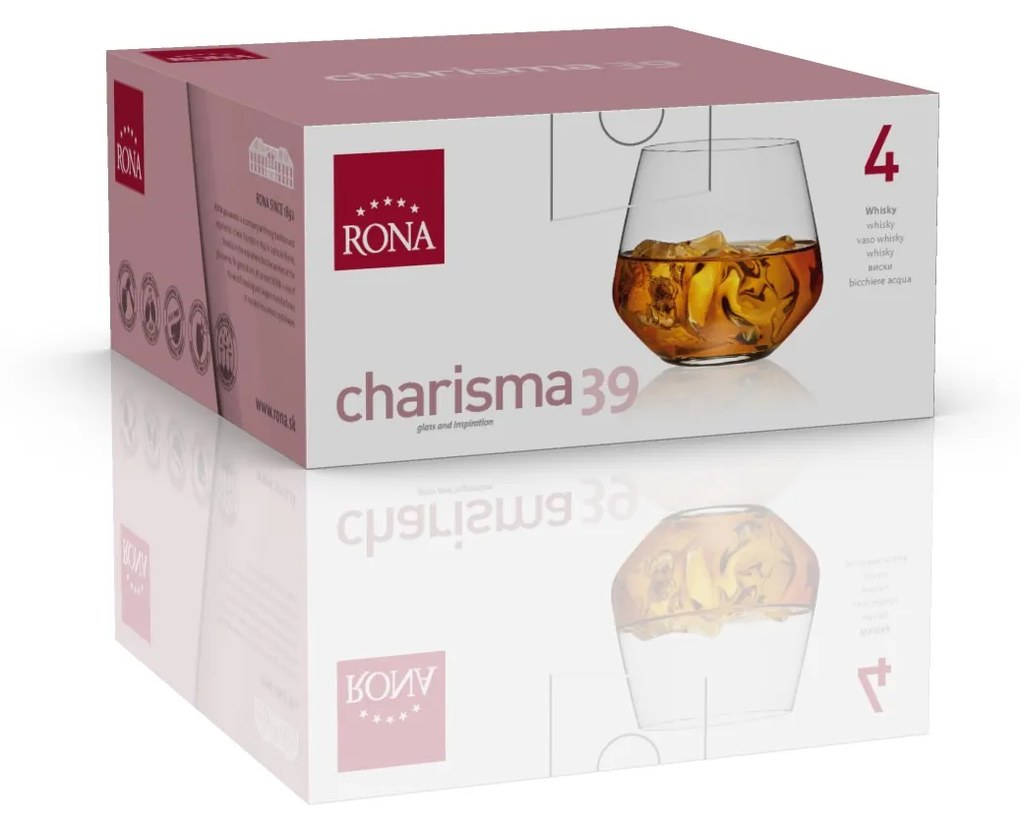 RONA 4x Pohár na nápoje CHARISMA 390ml