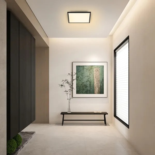Brilagi - LED stmievateľné svietidlo SLIMFRAME LED/25W/230V 30x30 cm čierne + diaľkové ovládanie