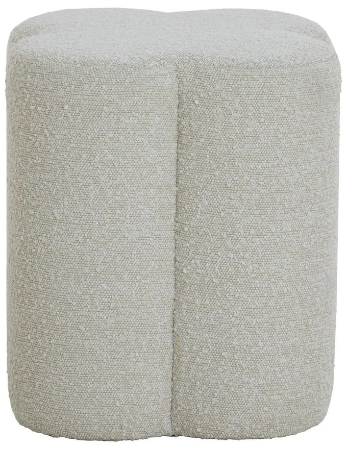 Krémový taburet z textílie buklé Nalani – Light &amp; Living