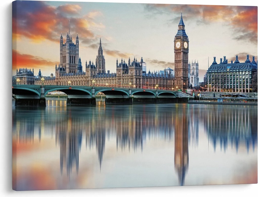 Obraz - Londýnske Houses of Parliament (70x50 cm)