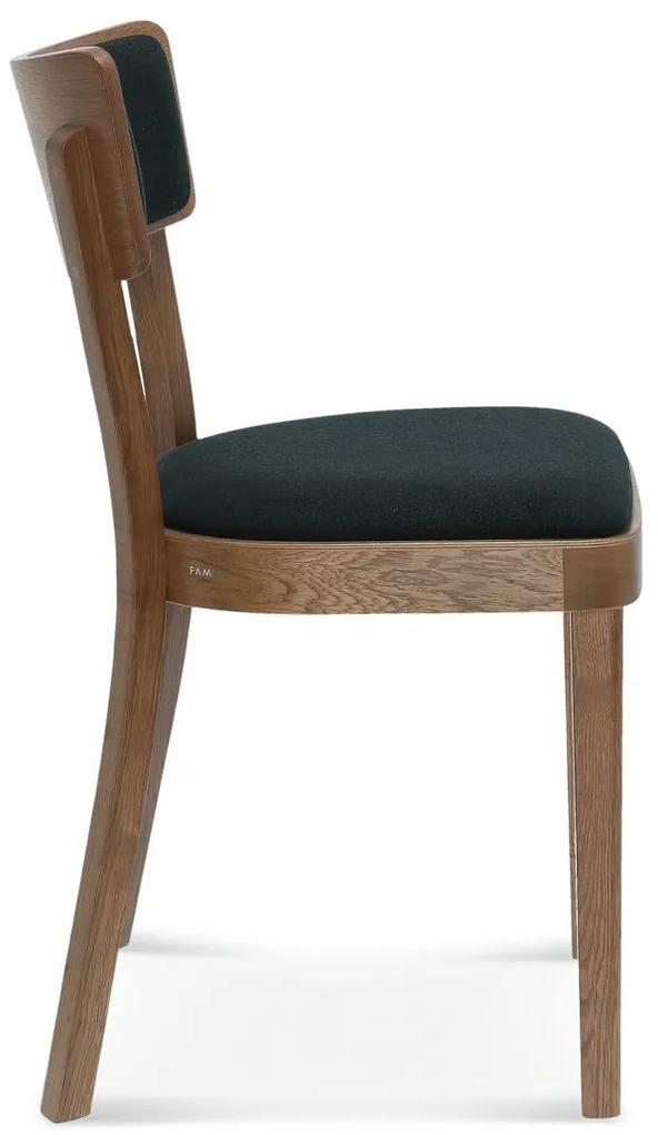 FAMEG Solid - A-9449/1 - jedálenská stolička Farba dreva: buk štandard, Čalúnenie: koža L2