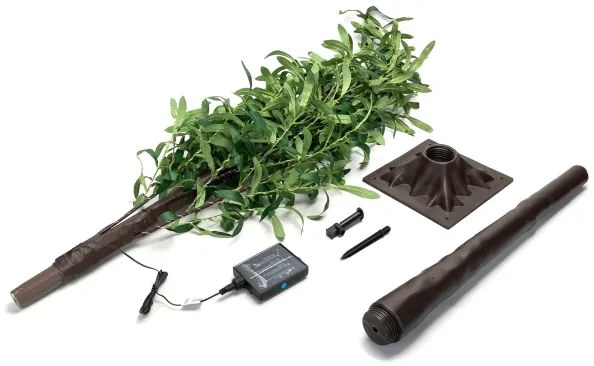 Aigostar - LED Solárna dekorácia 285xLED/3,8m IP65 teplá biela olive