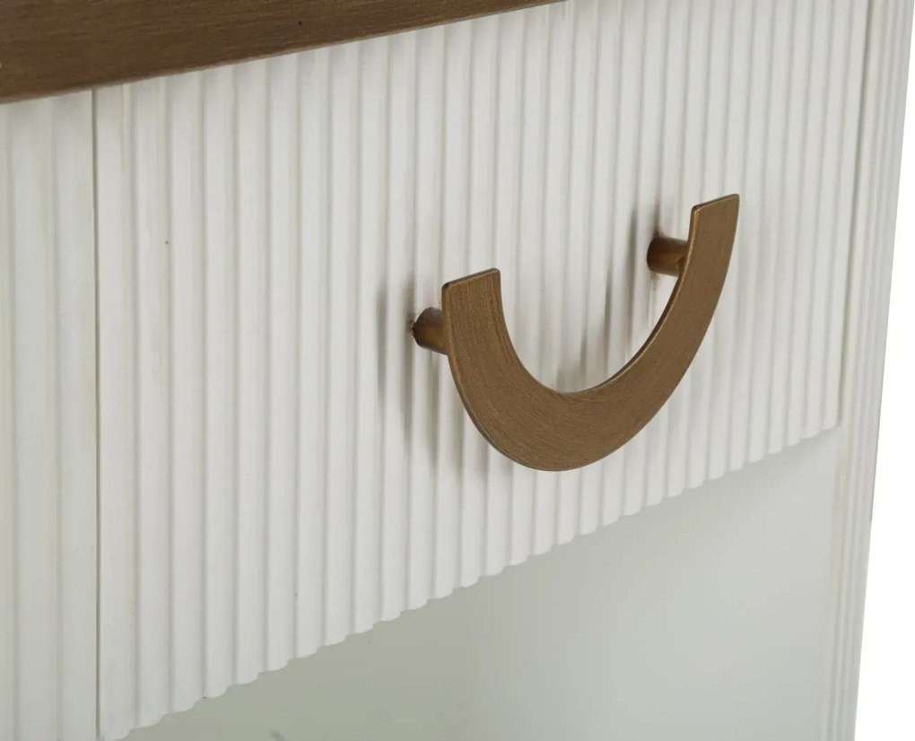 Nočný stolík Tolosa 48 cm biely/jaseň